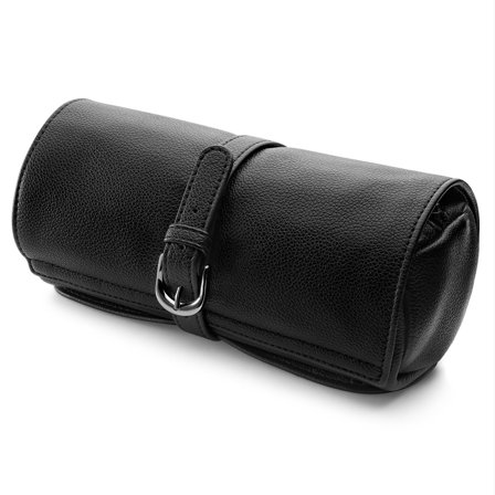 Sort Læder Rejsetaske til Ur og Smykker til mænd - Accessories til ure
