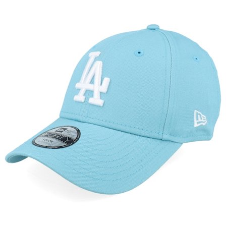 New Era - MLB Green adjustable Czapka Z Daszkiem - Los Angeles Dodgers League Essential 9FORTY Light Blue/White Adjustable @ Hatstore
