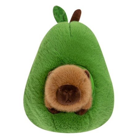 Capybara i Avocado Plushie Blød Fuzzy Skjul i Plys Kastpude
