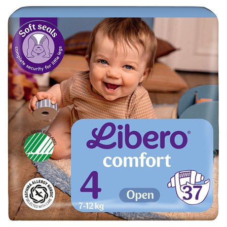 Libero Comfort Åbne Bleer Str. 4, 7-12 kg - 37 stk, Børn & Forældre, Bleer, Engangsbleer