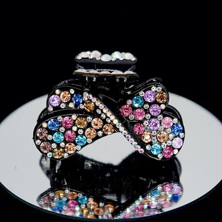 Hårklämma med kristallstrass damer kvinnor hårspännen hårtillbehör au