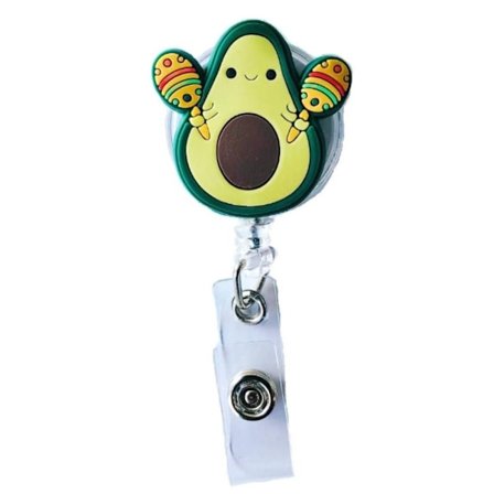Sarjakuva Avocado Teleskooppinen Clip ID-kortin haltijan nimi Badge Reel