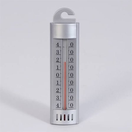 Analog termometer för kyl och frys med brett mätområde
