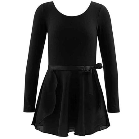 Balett Leotard för Småflickor Ballerina Dans Ruffle Lång