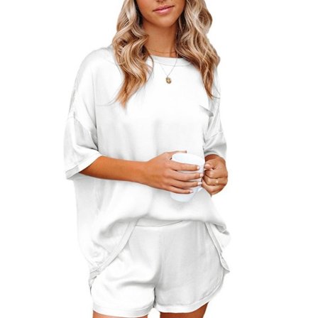 2st Kvinnor Pyjamas Set Kortärmad Summer Sleepwear