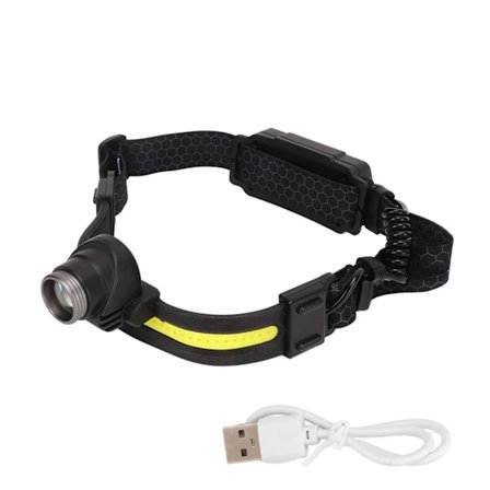 USB Ladattava LED Otsalamppu XPG Tunnistava COB Zoom Päälamppu Otsapanta Taskulamppu Ulkokalastukseen