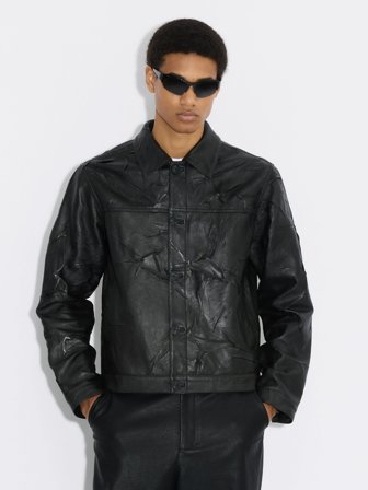 Holzweiler Classic-Fit Leather Jacket - Black - Men's - XL