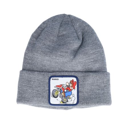 Capslab - Grå cuff Beanie - Kids Super Mario Kart Grey Cuff @ Hatstore