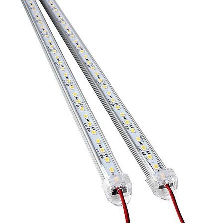 2 st DC 12V 50cm Aluminium Rigid LED-list Bar Lampa (vit)[CO]