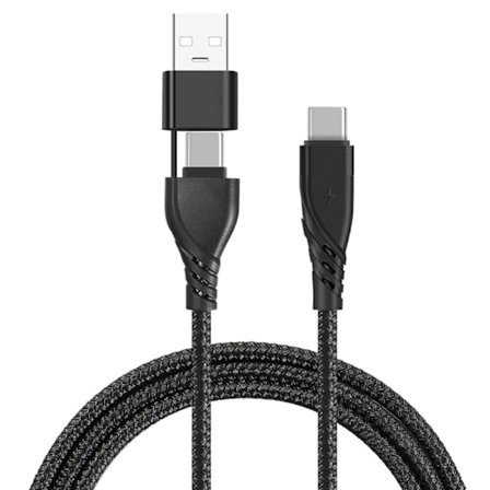 Snabbladdande USB C-kabel, USB-A USB-C till Typ C Laddningskabel för Mobila Enheter PD65W/QC3.0 Laddningsdatakabel