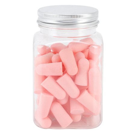 60 stk. bløde støjreducerende ørepropper i skum, pink, til alle støjende begivenheder