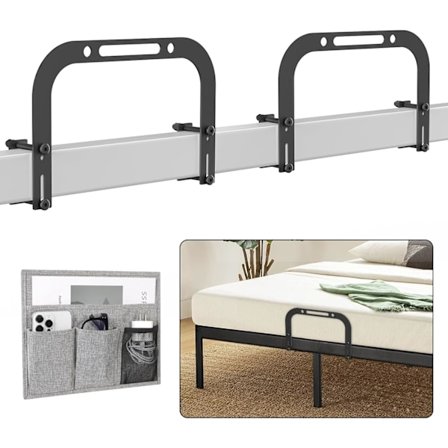 Madrass Skli Stopper, Sklisikker Madrass Griper Holder Bar, Madrassholder for Sengeramme for å Forhindre Glidning (2 Pakke)