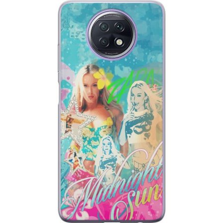 Yhteensopiva Puhelinkuori Xiaomi Redmi Note 9T Seikkailumaailma Steve, Creeper ja eläimillä värikkäässä palikkagrafiikassa