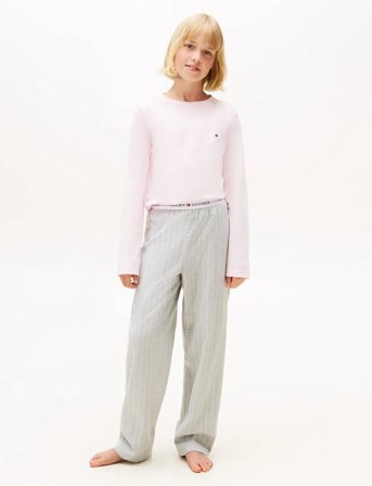 Tommy Hilfiger Flannel Pants Print - Grey - 128-140