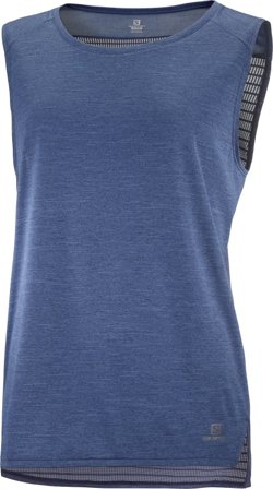 Salomon Women's Outline Summer Tank Women short-sleeved sweaters Blue S