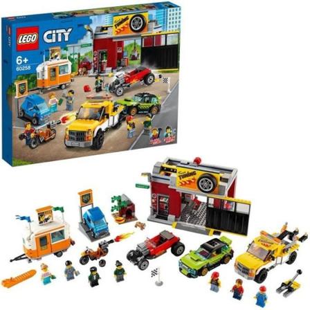 LEGO City 60258 trimbutik, leksaksbilsgarage, presentidé och lastbilsleksak för barn från 6 år Flerfärgad