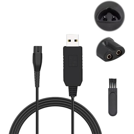 12V Laddningskabel för Braun Elektrisk Rakapparat 5 7 9 3 Serien Ersättningsladdare Strömkabel Kompatibel med Epilator