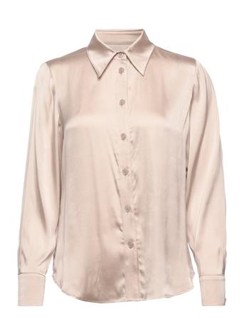 3176 Matt Pre - Latia N Langermet Skjorte Beige SAND