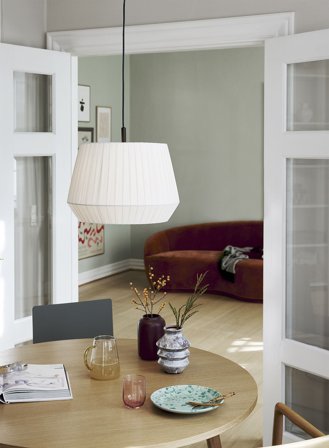 Dicte taklampe Ø40 - hvit