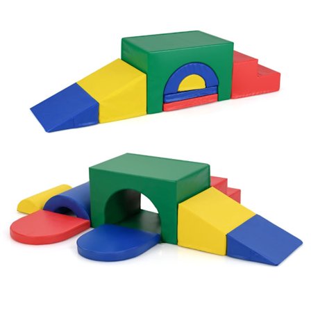 Vaahtomuovikiipeilypalikkasetti taaperoille – 7 osaa, PU-nahka