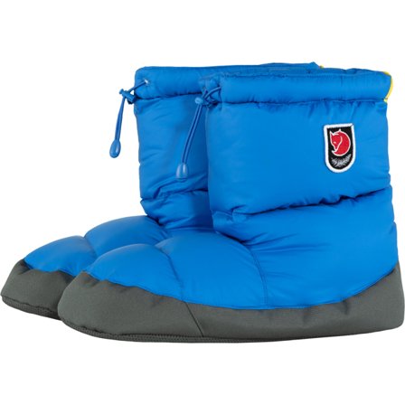 Fjällräven Expedition Down Booties in UN Blue | Size: Medium, Dun/Polyester