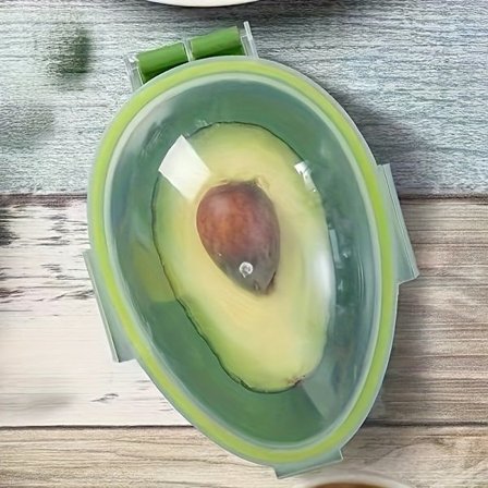 Genanvendelig Avocadobeholder - Plastikbeholder med klaplåg til frisk avocado, multifunktionel