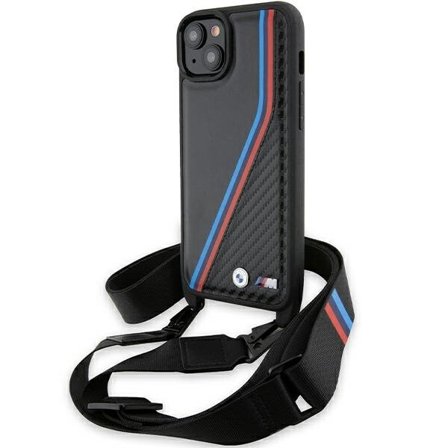 $ 0000074n M Edition Carbon Tricolor Lines & Strap-etui for $ 0000010n 15 Plus / 14 Plus - svart