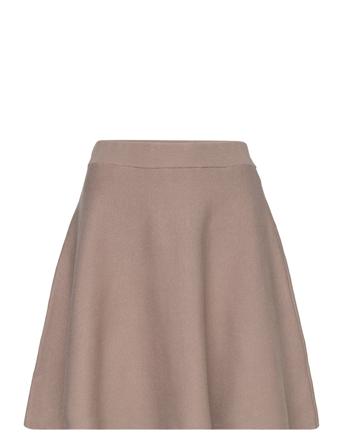 Yasfonny Hw Knit Skirt S. Noos Beige YAS