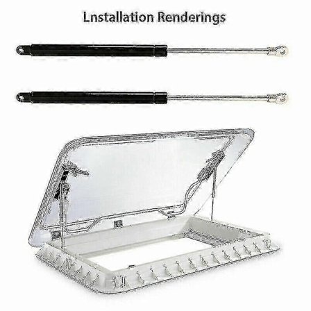 2 X Gasfjedre Passer til Dometic Kompatibel med Seitz Heki Campingvogn Tagluge Skylight 330mm Uk feng-Perfet