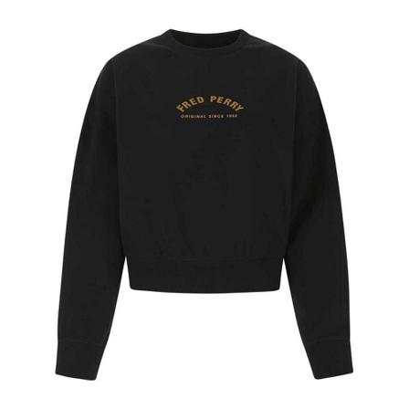 Fred Perry, Sweatshirt Zwart, Dames, Maat:S