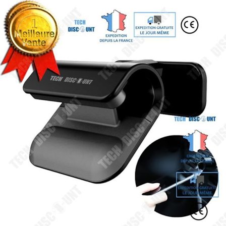 Biltelefonstöd - TECH DISCOUNT - Magnetisk - 360° - Gummi ABS - Svart