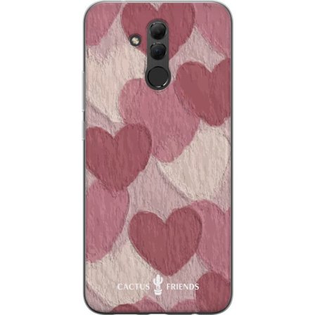 Yhteensopiva Puhelinkuori Huawei Huawei Mate 20 lite Cactus and Friends - Blush Paper Hearts