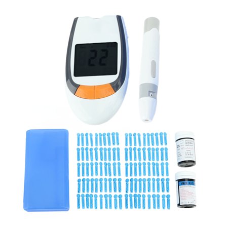 Verensokerimittarisarja, jossa 100 testiliuskaa ja 100 lansettia, erittäin tarkka diabetestesteri