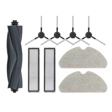 Ersättningsdelar för D9 Max Gen 2 / D10s Pro / D10s Dammsugare Huvudborste Sidoborste Moppduk Hepa Fi