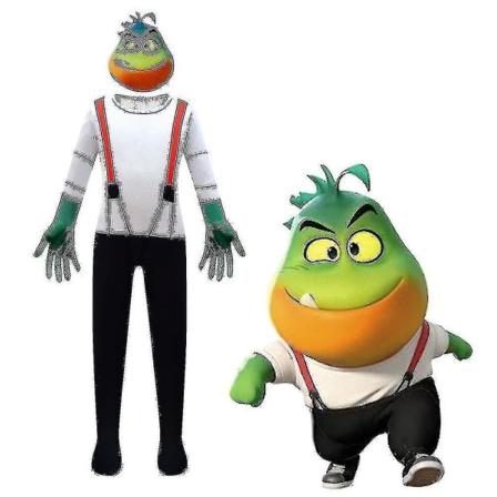 The Bad Guys Piranha Kids Barn Kostym Outfits Halloween Carnival Dress Up Suit med Mask U