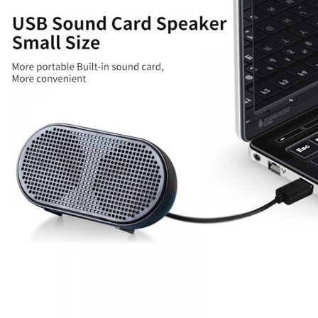 Mini bærbar høyttaler USB lydkort høyttalere bærbar PC liten lyd USB-grensesnitt for PC stereo høyttaler ingen støy