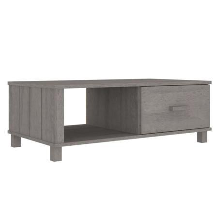Vidaxl Soffbord Ljusgrå 100x55x35 Cm Massiv Furu Grå