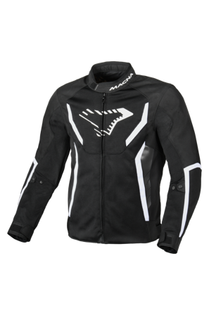 Motorradjacke Macna Grisco Schwarz/Weiß M