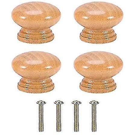 Træ Skuffe Knapper 4stk Møbler 24mm