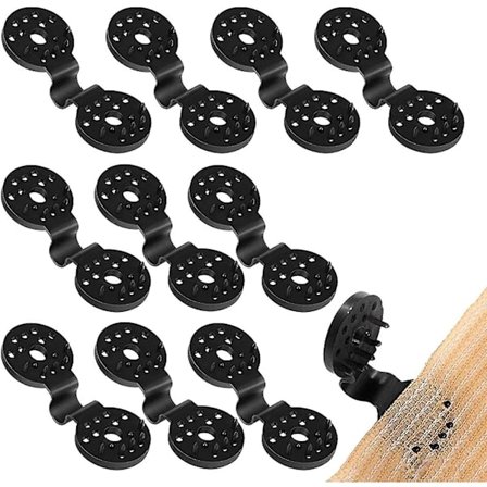 50 stk. Solsejl Net Klemmer, pe Solsejl Net Klemmer - Runde Sorte Klemmer Fastgørelser Til Solsejl Netting I Drivhus