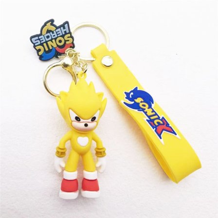 Sonic the Hedgehog Nyckelring med Figurhänge Band Gul IC-FA12-