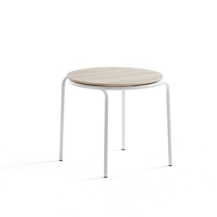 Sofabord ASHLEY, Ø570 H470 mm, ask/hvit