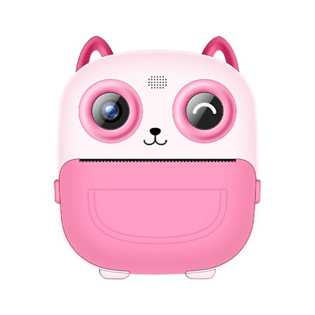 Hd Mini -kamera, lasten lämpötulostus, digitaalinen kamera, vaaleanpunainen (ei korttia)