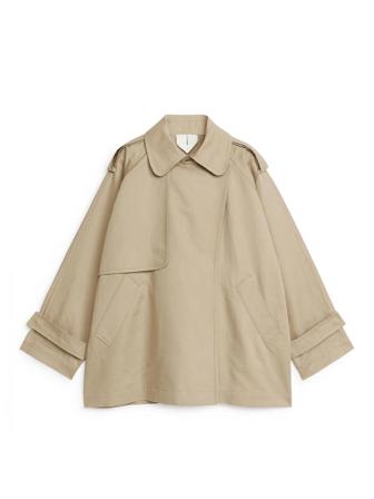 Kurzer Trenchcoat - Beige