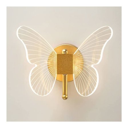 Kreativ vegglampe i sommerfuglform, moderne vegglampe, LED-sengelampe med akrylskjerm, innendørs dekorasjonsvegglampe