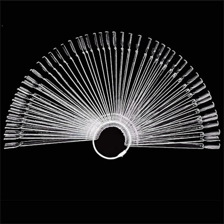 Nagelfärgkarta 100 st, falska naglar display nagelövning verktyg färgpalett för nagelövningsdesign... (Transparent)