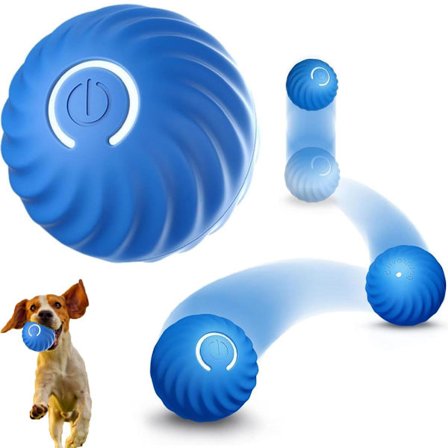 ING Rocking Ball (Blå) - 5,2 cm - Katteleke - Selvrullende Ball - Oppladbar Rocking Ball - Automatisk Hundeball