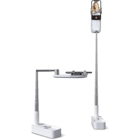 Laajennettava Selfie-teline 360° Kierto Puhelimenpidikkeellä, Rec,ZQKLA