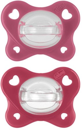 Chicco Dual Soft Succhietto Rosa 16-36 Mesi 2 Pezzi