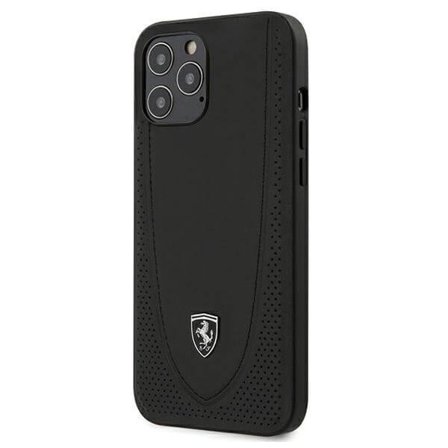 Ferrari Etui iPhone 12 Pro Max Etui Perforeret - Sort